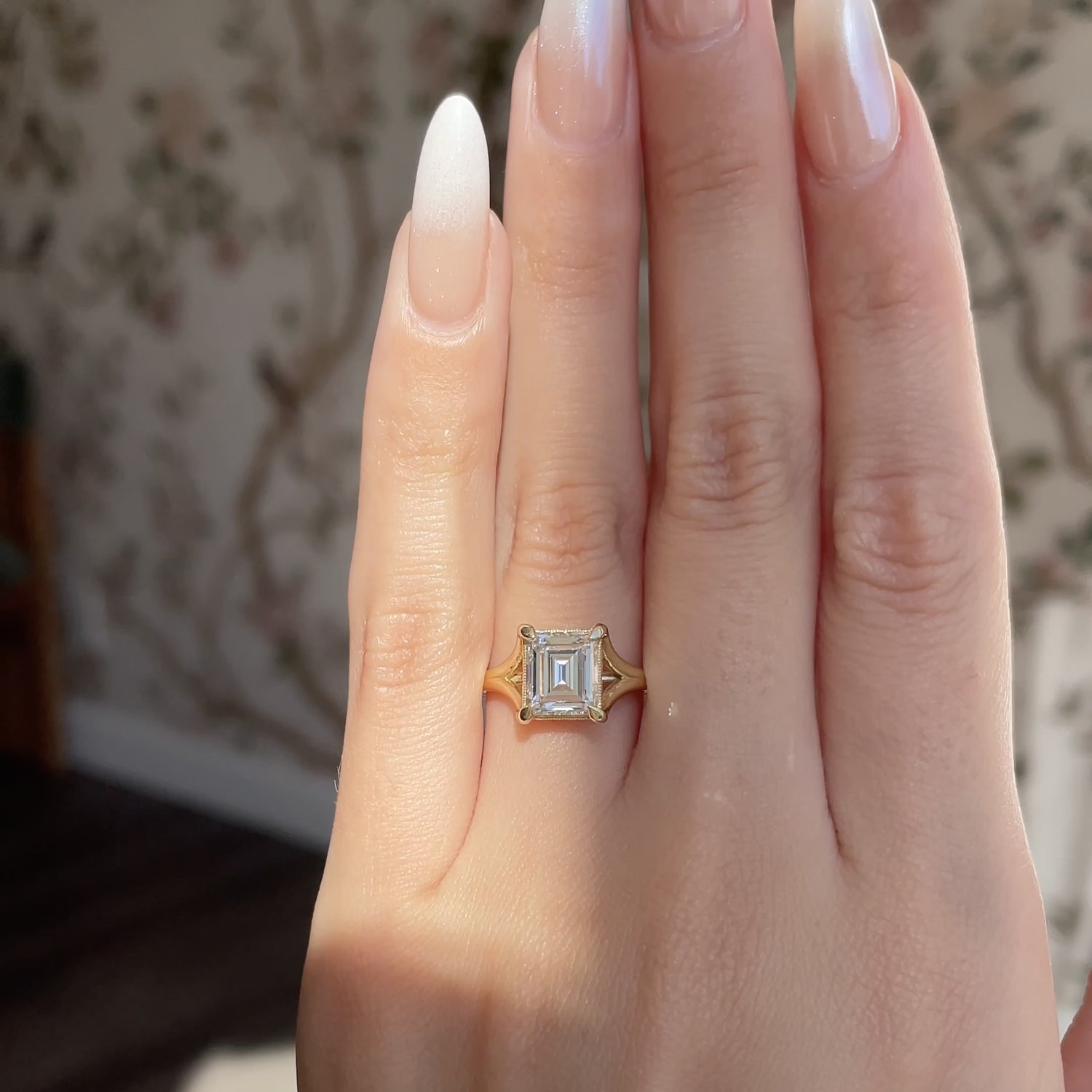 Petite Hidden Halo Solitaire Plus Diamond Engagement Ring in Platinum
