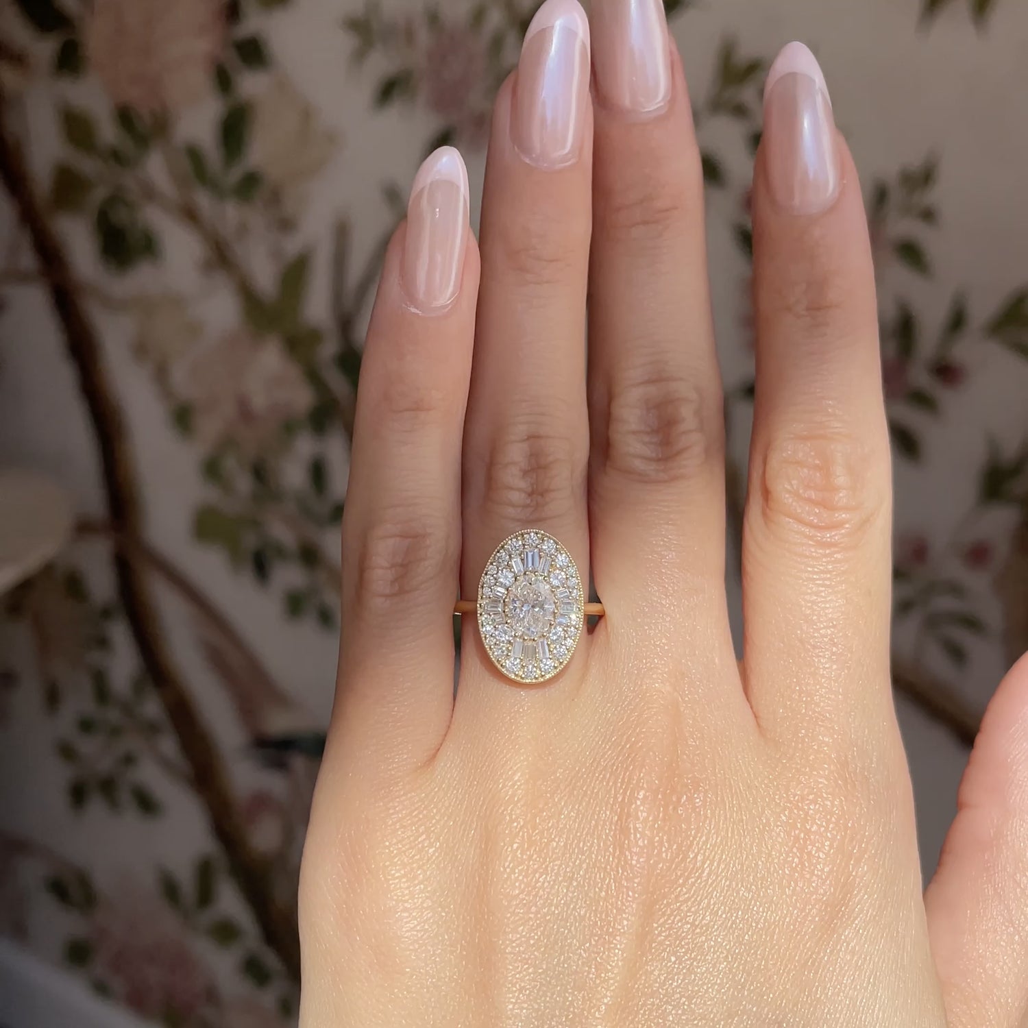 Halo Vintage Engagement Ring | Ouros Jewels