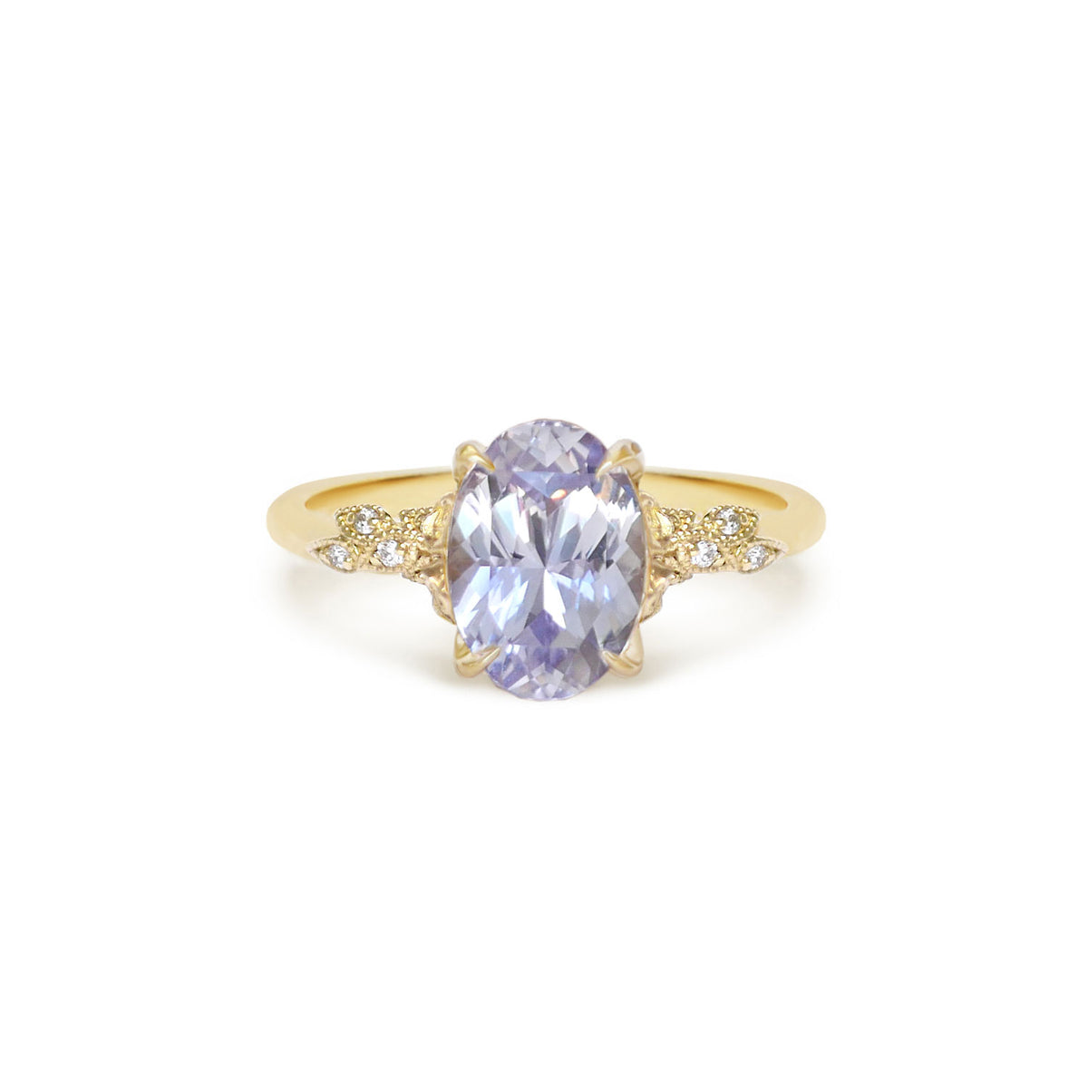 Oval Lilac Sapphire Wild Vine Ring