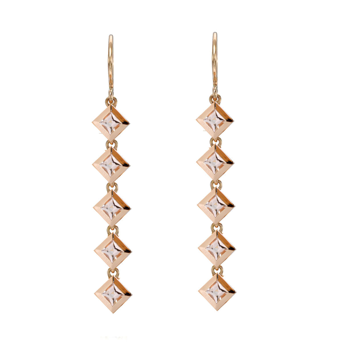 Morganite Dew Drop Earrings