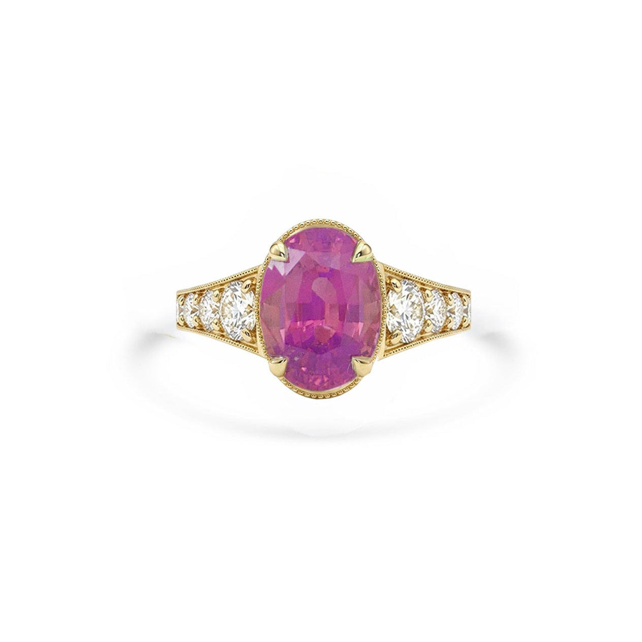 Oval Purple Pink Sapphire Astra Ring