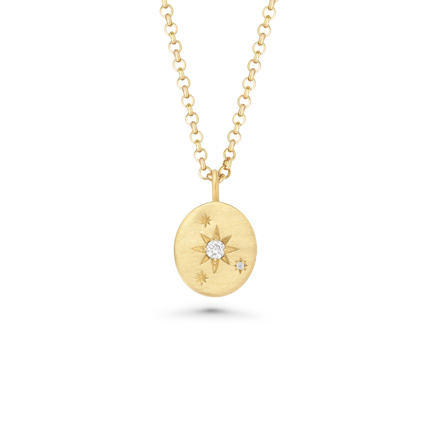 Starburst Old European Cut Diamond Pendant