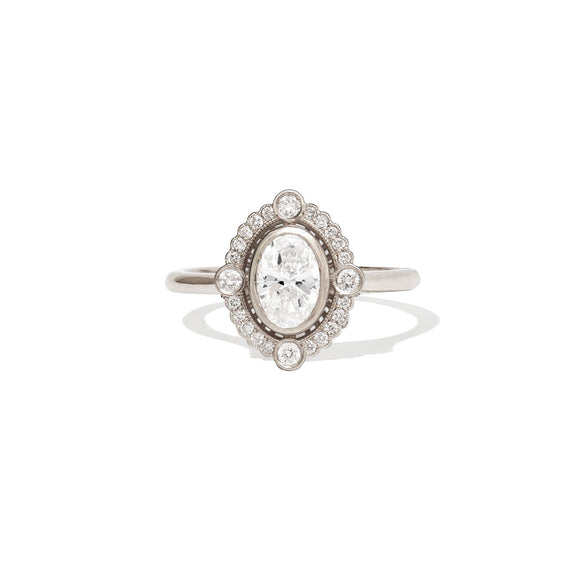 Vintage Inspired Oval Diamond Engagement Ring | Berlinger Jewelry