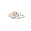 Oval Rose Cut Moissanite & Marquise Diamond Ring