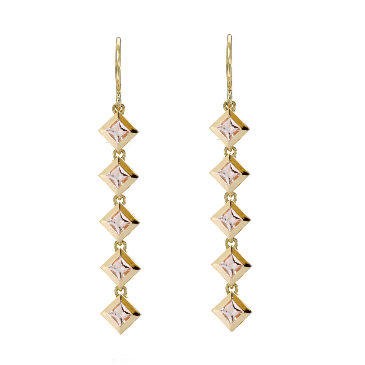 Morganite Dew Drop Earrings