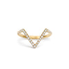 V Contour Pave Band