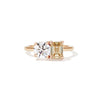 Champagne & Round Diamond Toi et Moi Ring