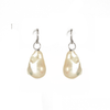 Medium Baroque Pearl & Gold Hoop Earrings