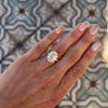 Deco Emerald Cut Moissanite Diamond Mosaic Ring