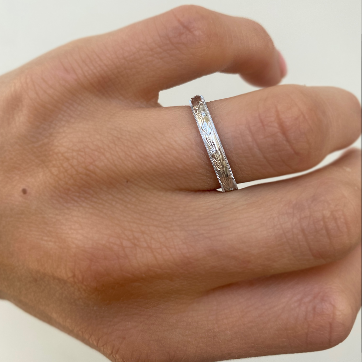 Women's Olive Branch Wedding Ring