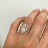 2.14 Carat Rose Cut Oval Diamond Shape Mosaic Ring