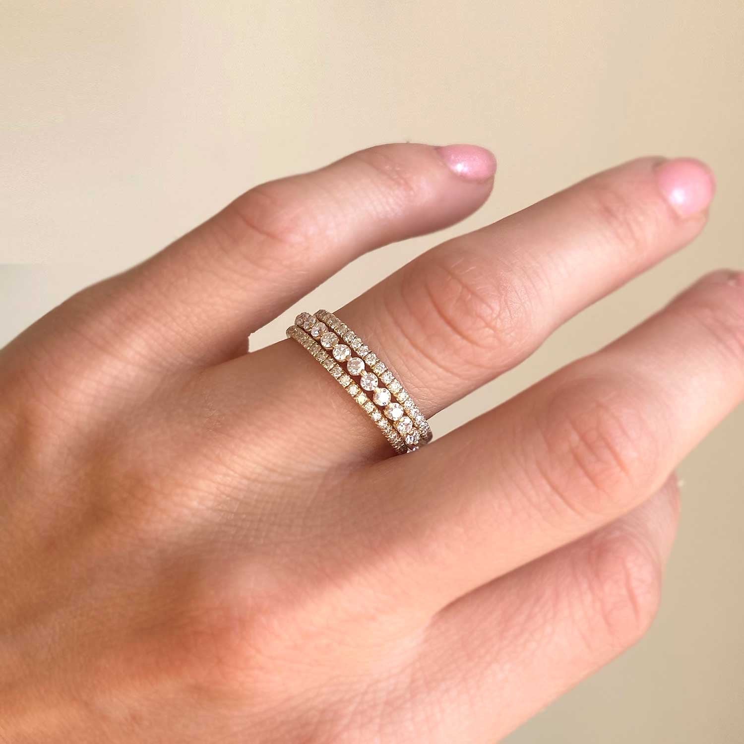 Solitaire Stackable Diamond Ring – JAINJEWELRY