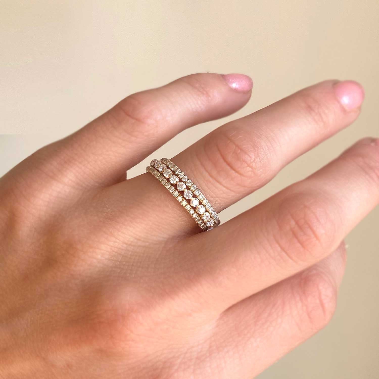 Stackable diamond eternity bands Clearance