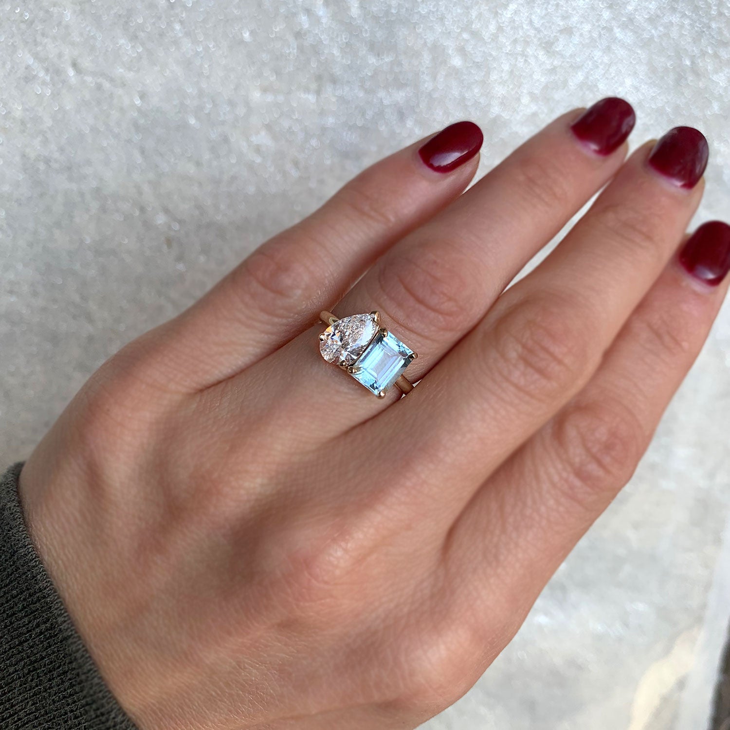 aquamarine silver ring