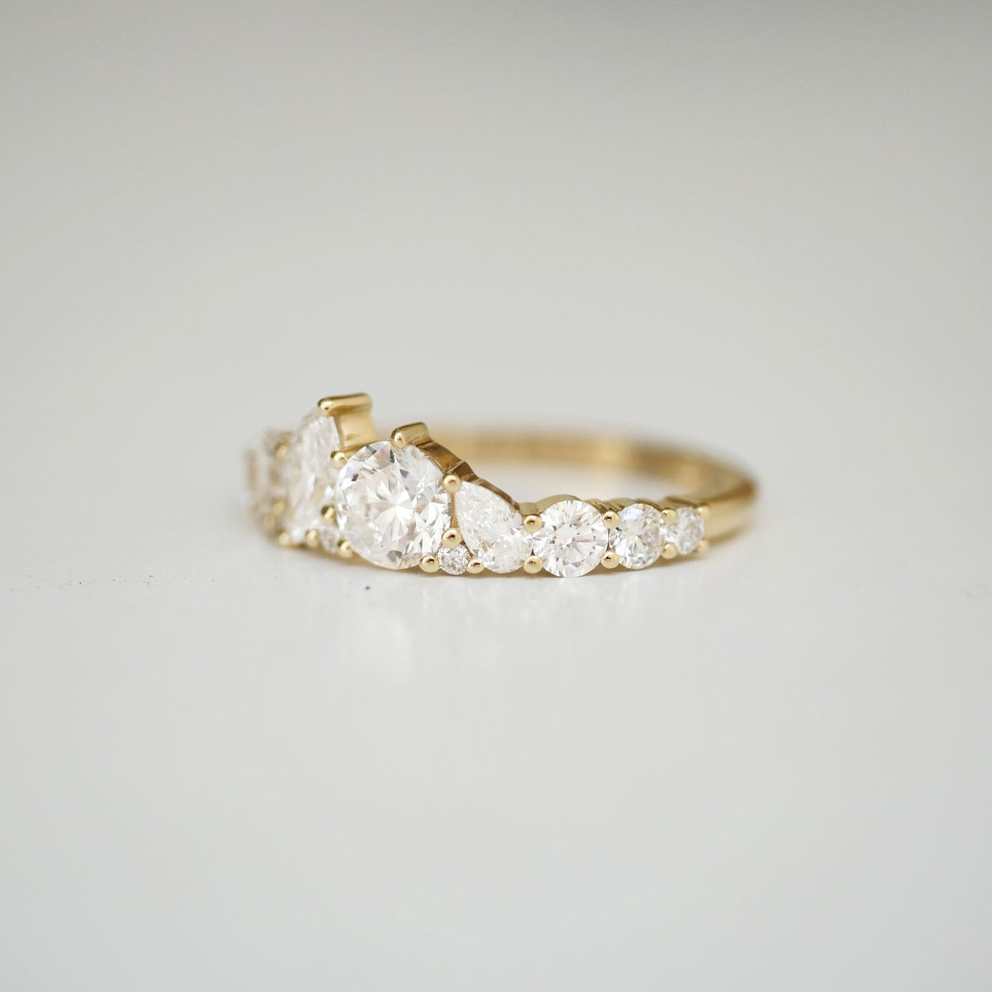 Marquise & Round Firework Diamond Mosaic Band