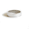 Satin Finish Antique Star Interior Mens Wedding Band