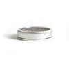 Satin Finish Antique Star Interior Mens Wedding Band