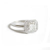 East West Emerald Diamond Mosaic Ring