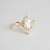 2.14 Carat Rose Cut Oval Diamond Shape Mosaic Ring