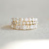 Pearl & Diamond 3mm Shared Prong Ring