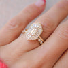 Elongated Hexagon Emerald Ballerina Diamond Mosaic Ring
