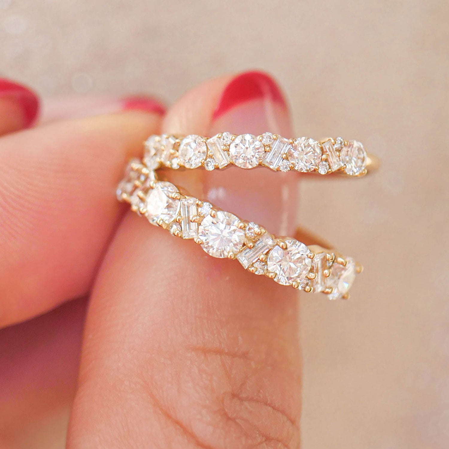 Multiple diamond wedding bands Clearance