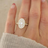 Oval Shape Ballerina Round Diamond Mosaic Ring