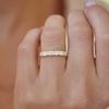 Trillion & Round Diamond Mosaic Band