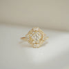 Lilibird Diamond Mosaic Ring Princess Cut Center
