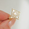 Custom Kite Shape Oval Diamond Mosaic Ring