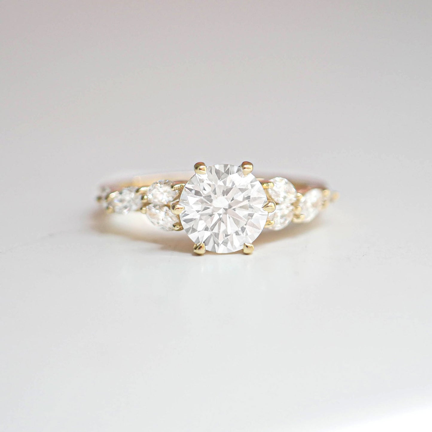 Custom Marquise Diamond Stacking Ring Set
