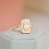 Emerald Shape Carré & Mosaic Ring