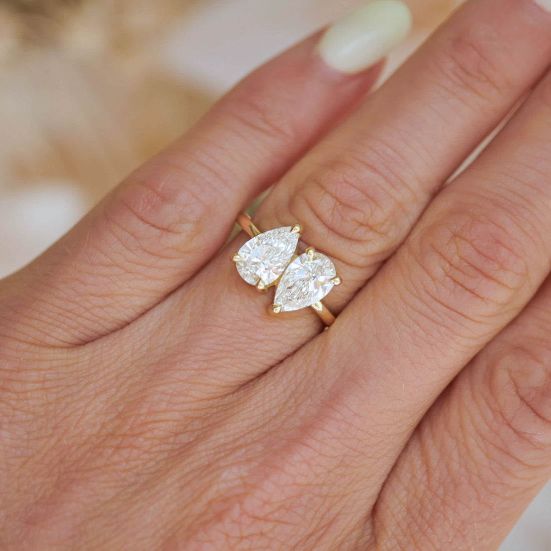 Two Pear Diamond Toi et Moi Ring | Berlinger Jewelry