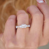 1.00 Carat East West Emerald Cut Mosaic Diamond Ring