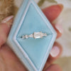 1.00 Carat East West Emerald Cut Mosaic Diamond Ring