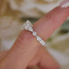 1.00 Carat East West Emerald Cut Mosaic Diamond Ring