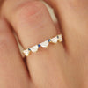 Half Moon Lace Sapphire & Diamond Mosaic Band