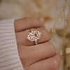 Deco Emerald & Pear Morganite Mosaic Ring