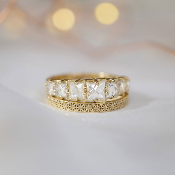 Vintage Inspired French Cut Diamond Line Ring | Berlinger Jewelry