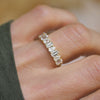 Emerald & Pear Diamond Mosaic Band