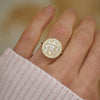 Round Shape Brilliant Cut Halo Diamond Mosaic Ring
