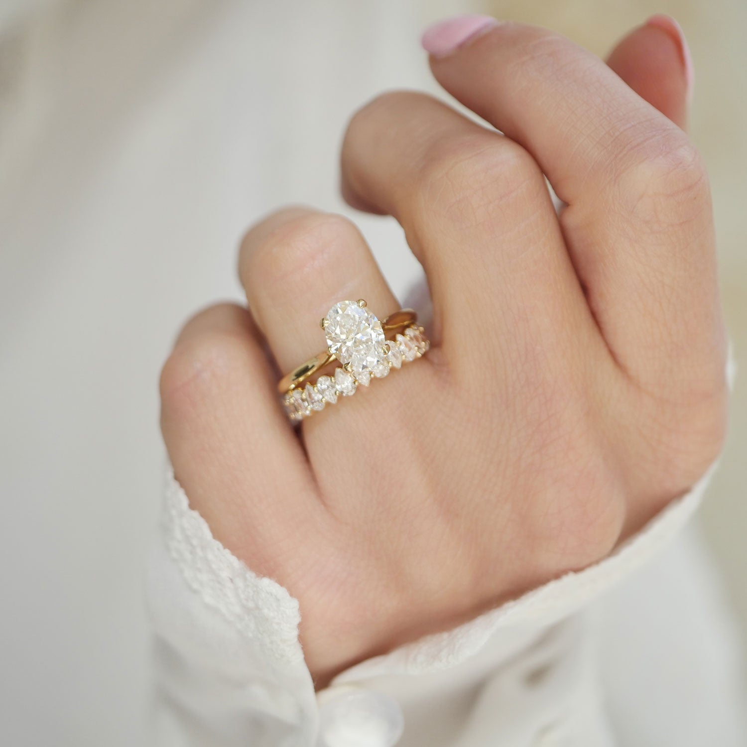 Alternating Pear Diamond Wedding Ring | Berlinger Jewelry