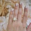 Oval Diamond Mosaic Sunflower Ring