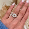 With its bold design and dazzling firework effect, this diamond band is a showstopper, perfect for those seeking a statement piece that sparkles with every turn.