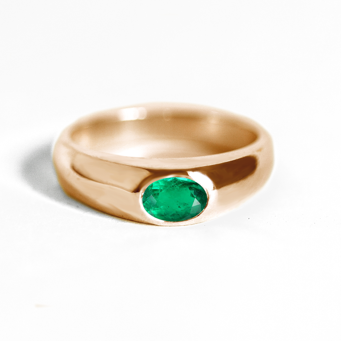 Oval Emerald Signet Ring in LA | Berlinger Jewelry