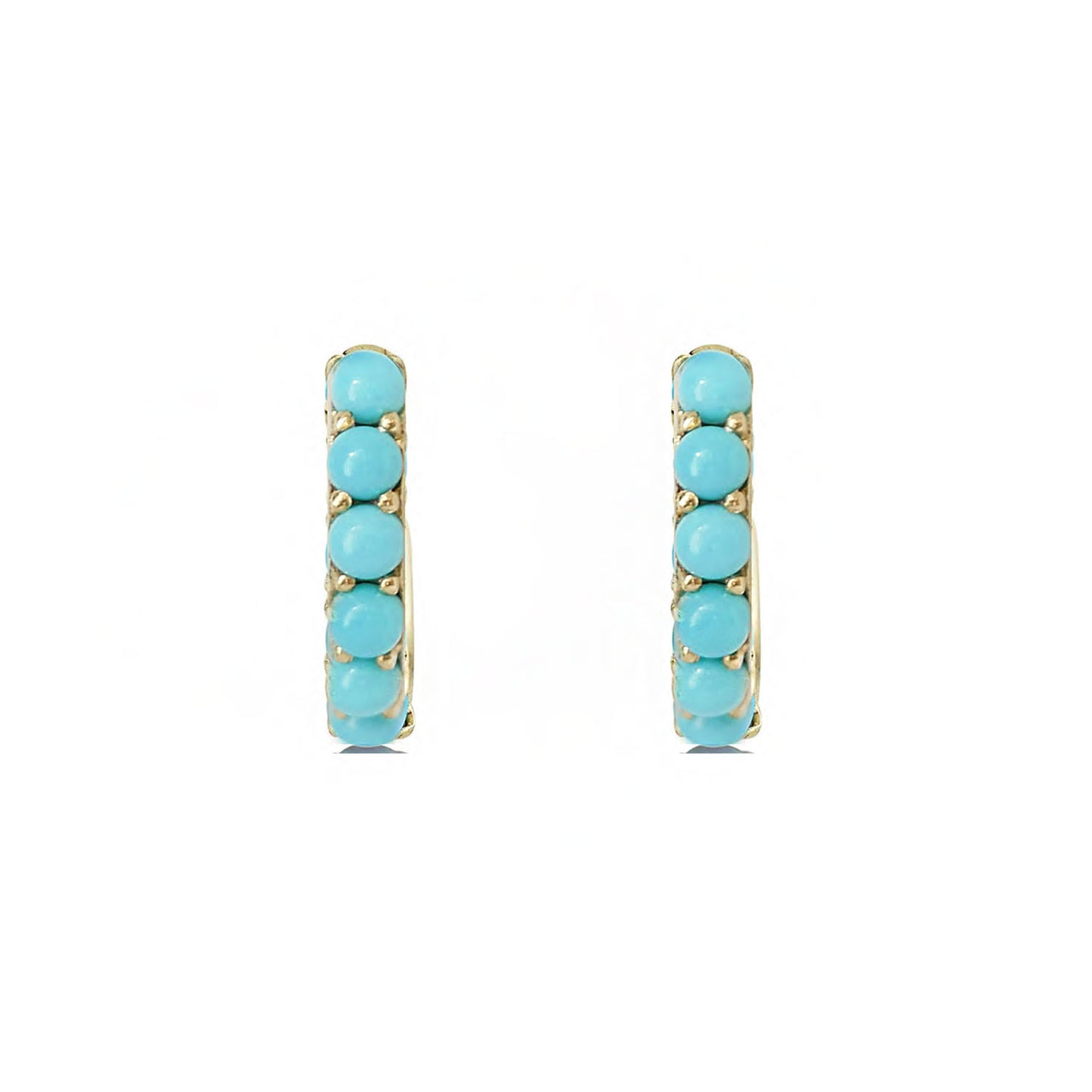 Turquoise Huggie Earrings