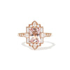 Deco Emerald & Pear Morganite Mosaic Ring