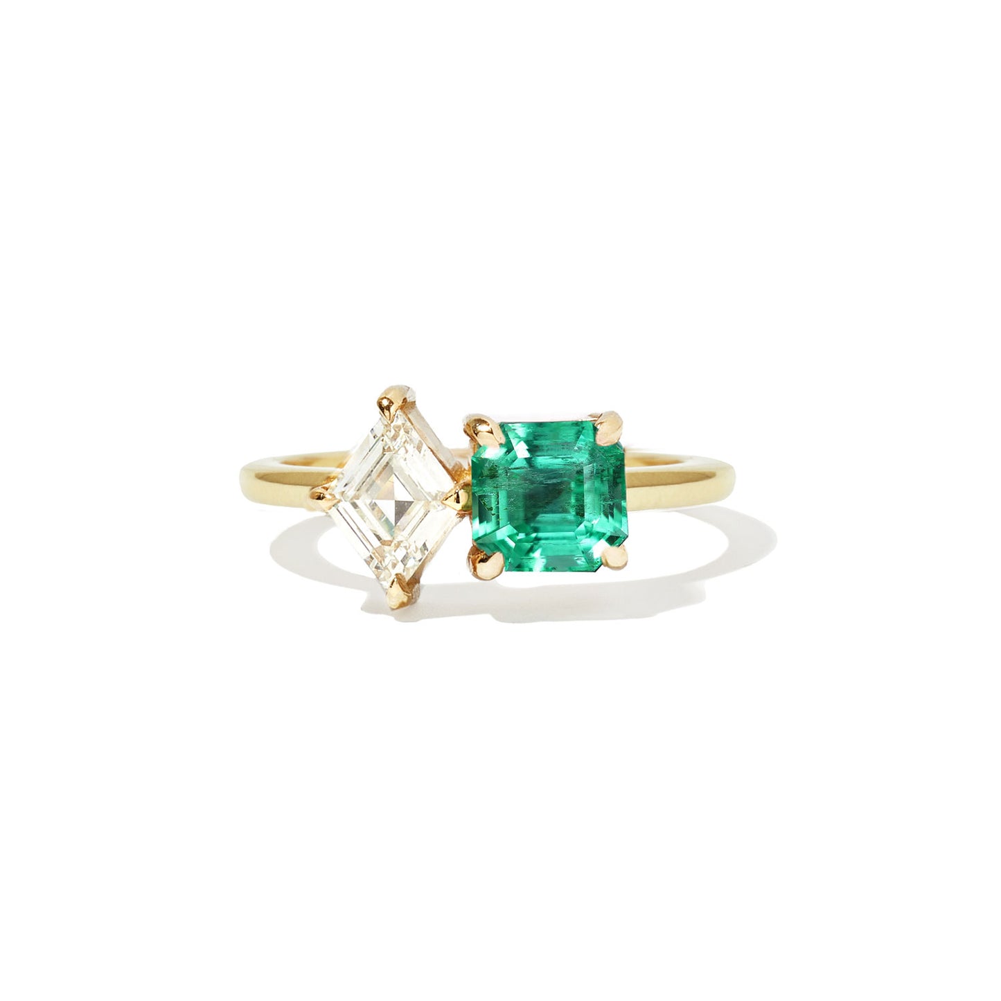 Berlinger Jewelry Sapphire Emerald Pear Diamond Toi et Moi Ring
