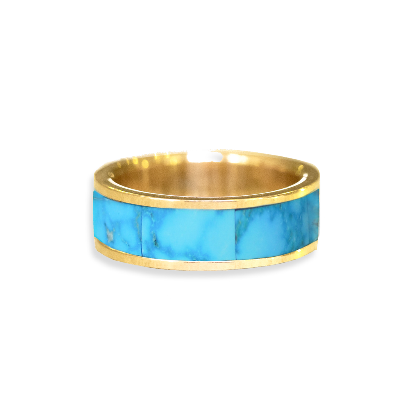 Mens Turquoise Inlay Wedding Ring Berlinger Jewelry