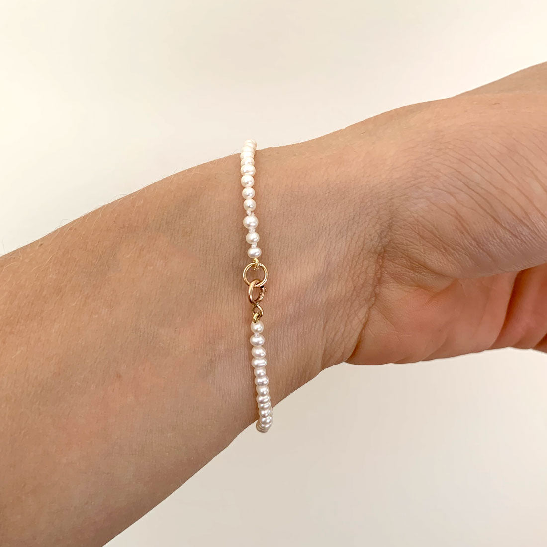 Gold Seed Pearl Bracelet in La | Berlinger Jewelry 7 / 14K White Gold | by BerRings